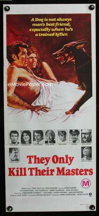 a881 THEY ONLY KILL THEIR MASTERS Aust daybill movie poster '72 Garner