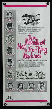 a883 THOSE MAGNIFICENT MEN IN THEIR FLYING MACHINES Aust daybill movie poster R71