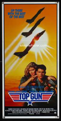 a894 TOP GUN Aust daybill movie poster '86 Tom Cruise, McGillis