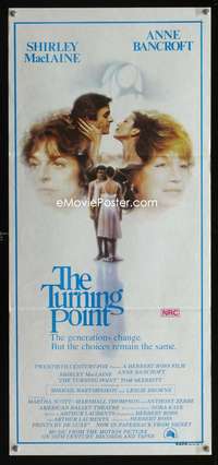 a904 TURNING POINT Aust daybill movie poster '77 MacLaine, Bancroft