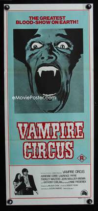 a913 VAMPIRE CIRCUS Aust daybill movie poster '72 Hammer horror!