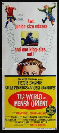 a936 WORLD OF HENRY ORIENT Aust daybill movie poster '64 Peter Sellers