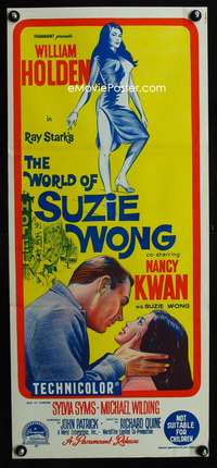 a937 WORLD OF SUZIE WONG Aust daybill movie poster '60 Holden, Kwan