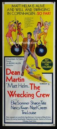 a938 WRECKING CREW Aust daybill movie poster '69 Dean Martin