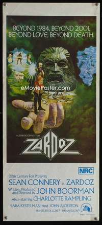 a945 ZARDOZ Aust daybill movie poster '74 Sean Connery, John Boorman