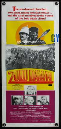 a950 ZULU DAWN Aust daybill movie poster '79 Burt Lancaster, O'Toole