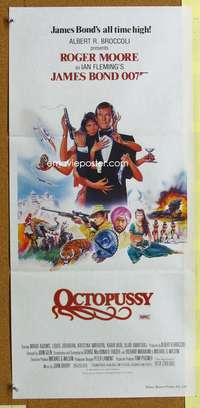 a730 OCTOPUSSY Aust daybill movie poster '83 Moore as James Bond!