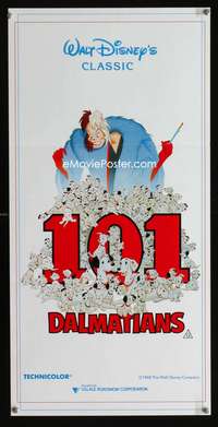 a733 ONE HUNDRED & ONE DALMATIANS Aust daybill movie poster R88
