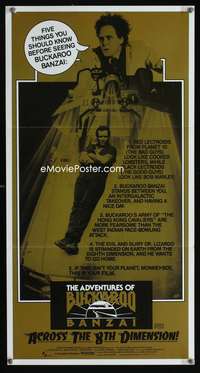 a416 ADVENTURES OF BUCKAROO BANZAI Aust daybill movie poster '84Weller