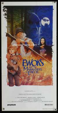 a450 BATTLE FOR ENDOR Aust daybill movie poster '85 Star Wars, Ewoks!