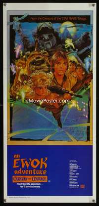 a489 CARAVAN OF COURAGE Aust daybill movie poster '84 Star Wars!