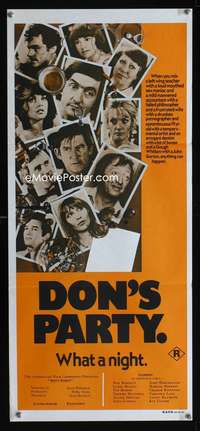 a547 DON'S PARTY Aust daybill movie poster '76 early Bruce Beresford!