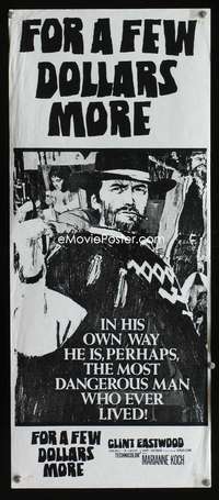 a403 FOR A FEW DOLLARS MORE New Zealand daybill movie poster R70s