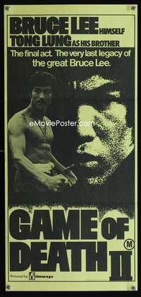 a598 GAME OF DEATH 2 Aust daybill movie poster '81 Bruce Lee himself!
