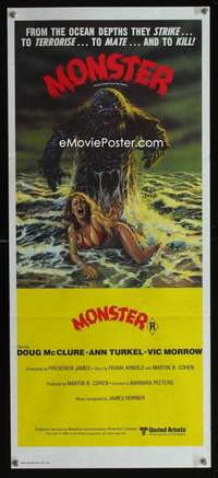 a634 HUMANOIDS FROM THE DEEP Aust daybill movie poster '80 classic!