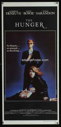 a635 HUNGER Aust daybill movie poster '83 Catherine Deneuve, Bowie