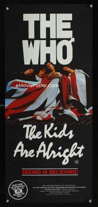 a656 KIDS ARE ALRIGHT Aust daybill movie poster '79 The Who, rock!
