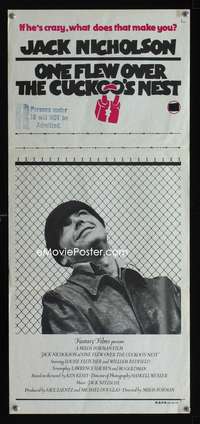 a732 ONE FLEW OVER THE CUCKOO'S NEST Aust daybill movie poster '75