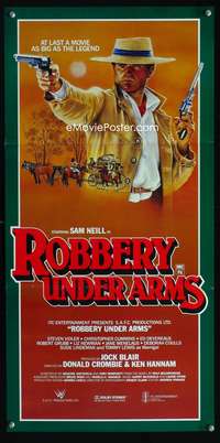 a779 ROBBERY UNDER ARMS Aust daybill movie poster '85 Sam Neill
