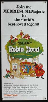 a780 ROBIN HOOD Aust daybill R83 Walt Disney cartoon, the way it REALLY happened!