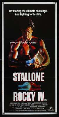 a786 ROCKY IV Aust daybill movie poster '85 Stallone, boxing!