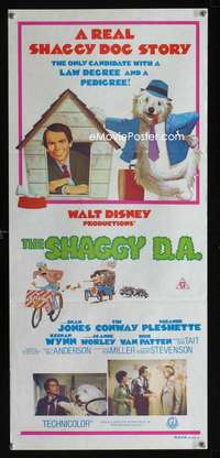 a805 SHAGGY DA Aust daybill movie poster '76 Dean Jones, Walt Disney