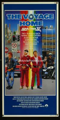 a841 STAR TREK 4 Aust daybill movie poster '86 Shatner, Gareth art!