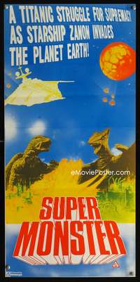 a859 SUPER MONSTER Aust daybill movie poster '80 Japanese sci-fi!