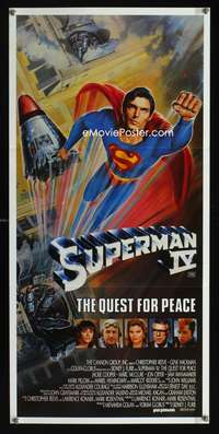 a861 SUPERMAN 4 Aust daybill movie poster '87 hero Christopher Reeve!