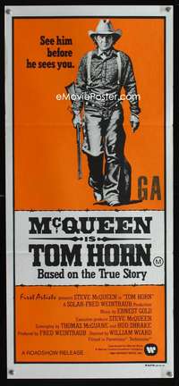 a892 TOM HORN Aust daybill movie poster '80 full length Steve McQueen!