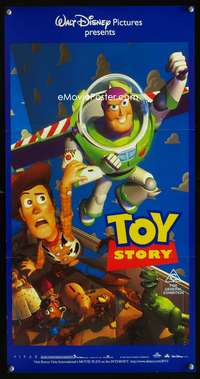 a898 TOY STORY Aust daybill movie poster '95 Disney & Pixar cartoon!