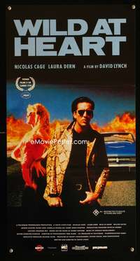 a930 WILD AT HEART Aust daybill movie poster '90 Lynch, Nicolas Cage