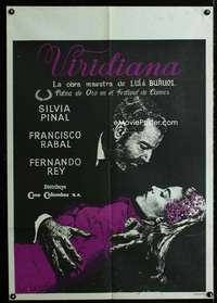 a024 VIRIDIANA Colombian movie poster '61 Luis Bunuel, Silvia Pinal