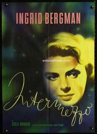 a080 INTERMEZZO German movie poster R60 pretty Ingrid Bergman!