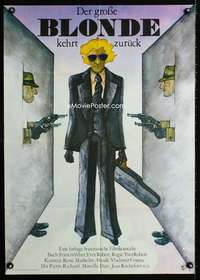 a088 TALL BLOND MAN WITH ONE BLACK SHOE East German movie poster '76