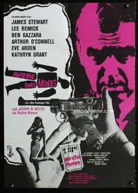 a119 ANATOMY OF A MURDER German R70s Otto Preminger, cool image of James Stewart & Lee Remick!