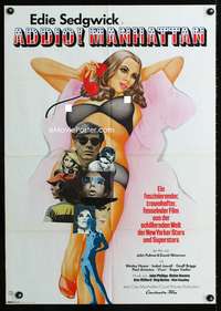 a143 CIAO MANHATTAN German movie poster '72 Edie Sedgwick, sexy!