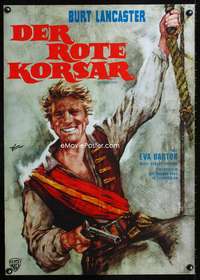 a147 CRIMSON PIRATE German movie poster R65 Goezte art of Lancaster!