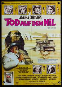 a150 DEATH ON THE NILE German movie poster '78 Peter Ustinov in Egypt