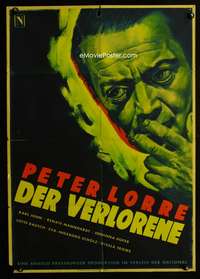a152 DER VERLORENE German movie poster '51 cool Peter Lorre image!