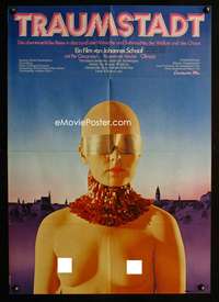 a161 DREAM CITY German movie poster '73 wild sexy sci-fi girl image!