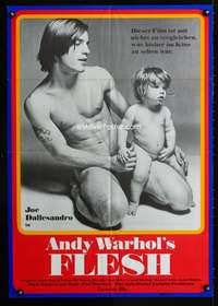 a172 FLESH German movie poster '68 Andy Warhol, Joe Dallesandro