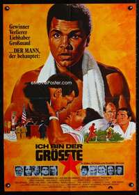 a177 GREATEST German movie poster '77 Muhammad Ali boxing biography!
