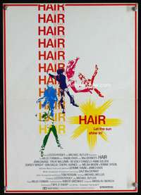 a106 HAIR German 12x17 movie poster '79 Milos Forman, Treat Williams