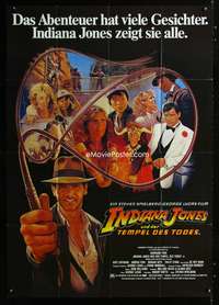 a101 INDIANA JONES & THE TEMPLE OF DOOM German 33x47 movie poster '84