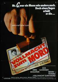 a217 PERMISSION TO KILL German movie poster '75 Dirk Bogarde, Gardner