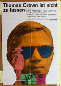 a244 THOMAS CROWN AFFAIR German movie poster '68 Steve McQueen