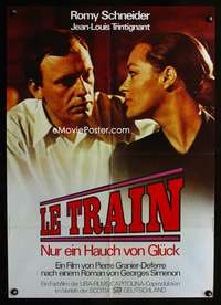 a248 TRAIN German movie poster '73 Romy Schneider, Trintignant