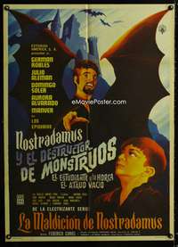 a356 NOSTRADAMUS Y EL DESTRUCTOR DE MONSTRUOS Mexican movie poster '62