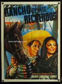 a364 RANCHO DE MIS RECUERDOS Mexican movie poster '46 Torres